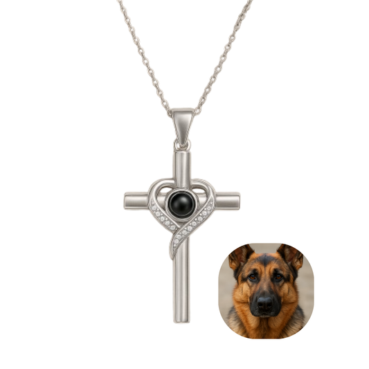 Collar cruz con foto personalizada - Eterna Huella