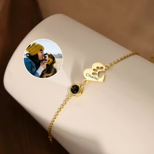 Pulsera Corazón Huella con foto proyectada - Eterna Huella