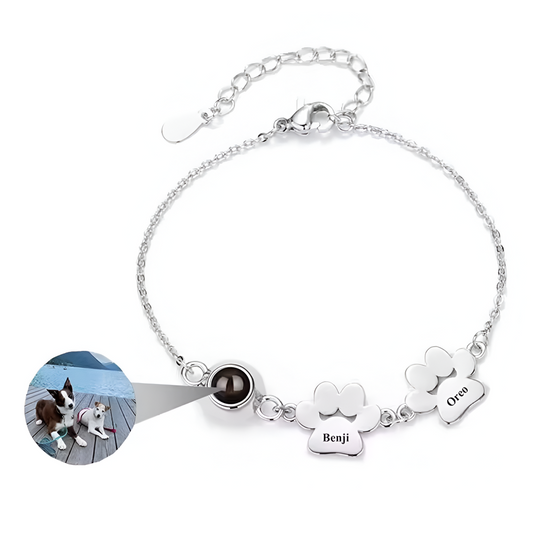 Pulsera varias huellas con foto y nombre - Eterna Huella