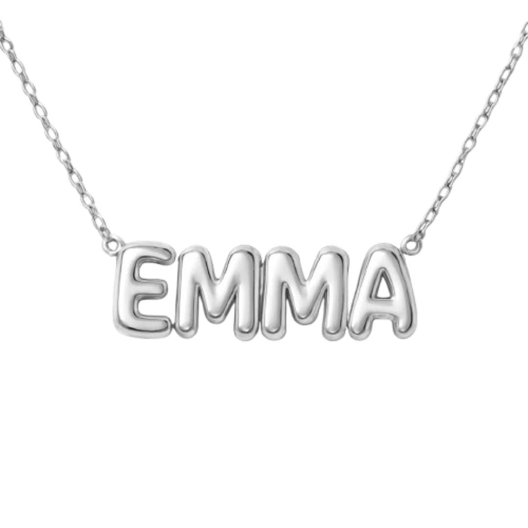 Collar letras burbuja - Eterna Huella