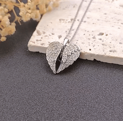 Collar alas de ángel con foto personalizada - Eterna Huella