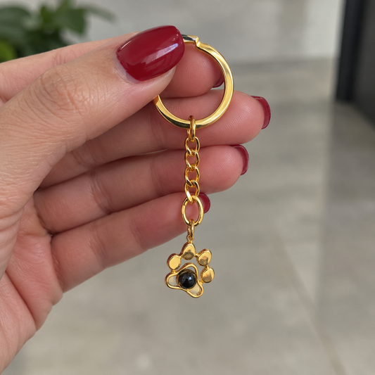 Llavero huella con foto personalizada