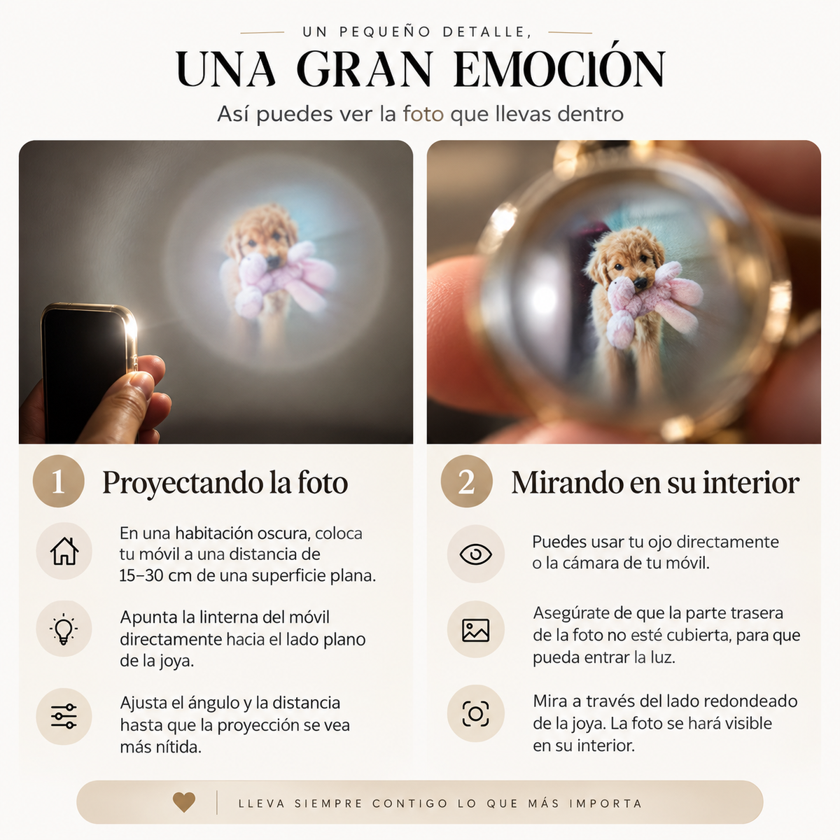 Llavero corazón con foto personalizada