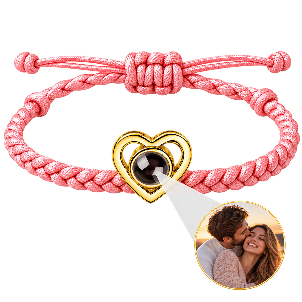 Pulsera corazón con foto personalizada