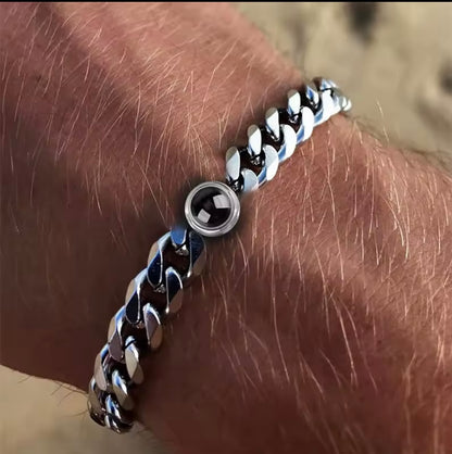 Pulsera para hombre con foto personalizada - Eterna Huella