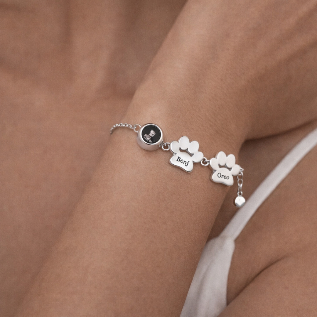 Pulsera varias huellas con foto y nombre - Eterna Huella