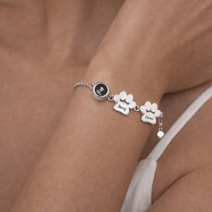 Pulsera varias huellas con foto y nombre - Eterna Huella