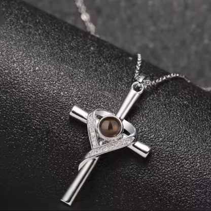 Collar cruz con foto personalizada - Eterna Huella