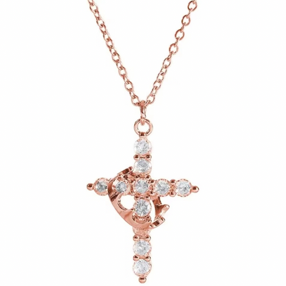 Collar cruz con corona - Eterna Huella