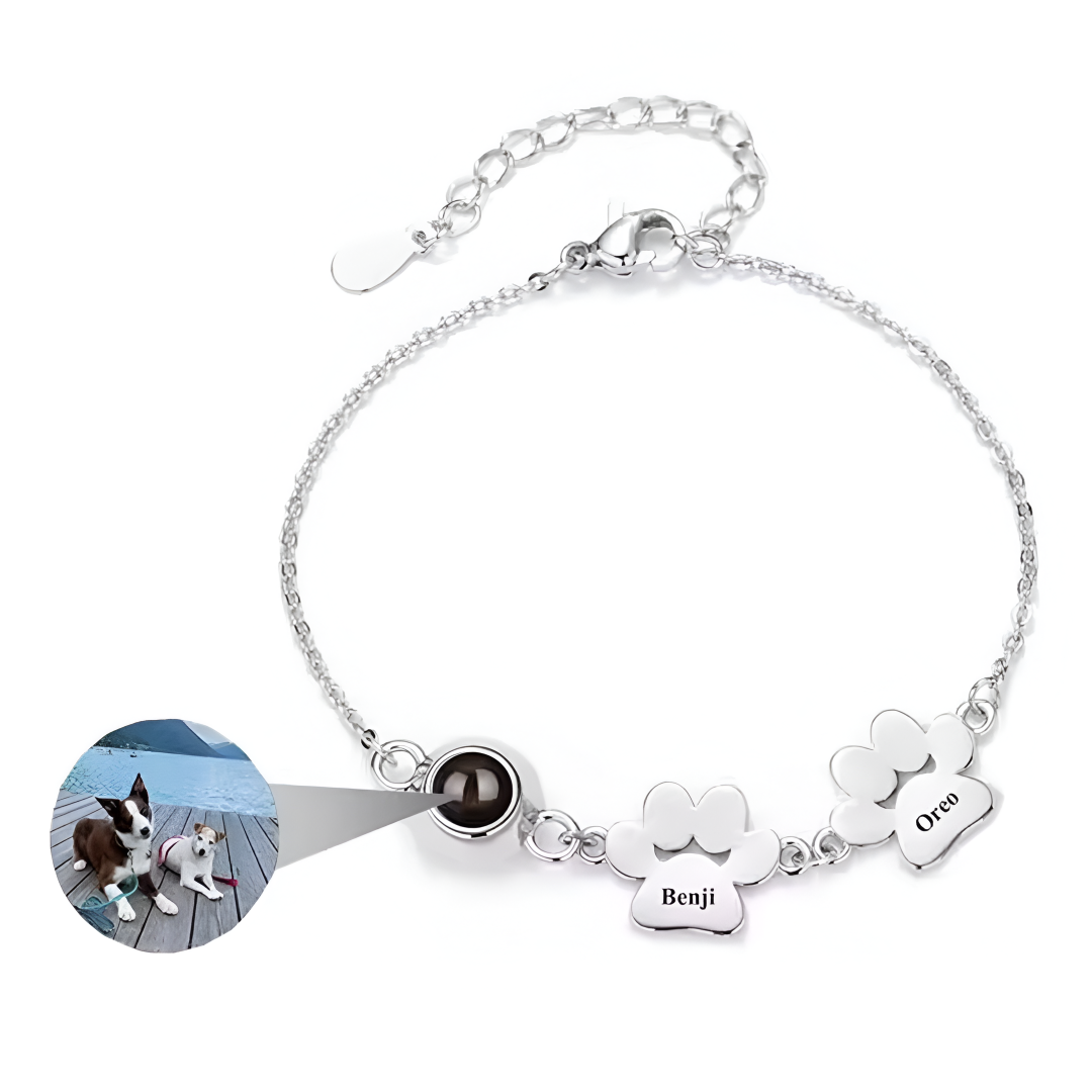 Pulsera varias huellas con foto y nombre - Eterna Huella