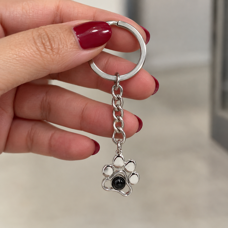 Llavero huella con foto personalizada