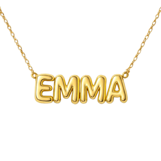 Collar letras burbuja - Eterna Huella