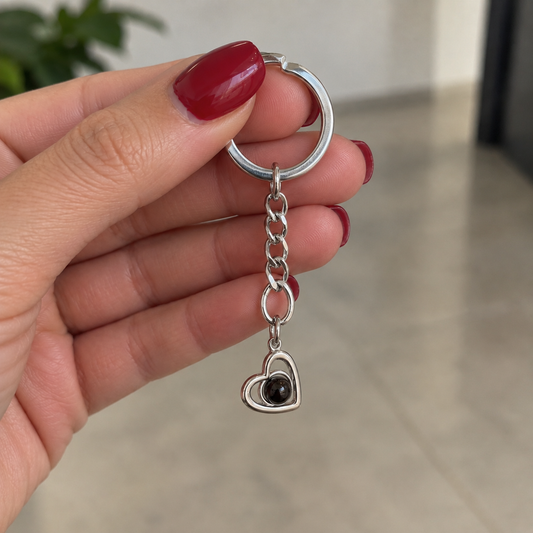 Llavero corazón con foto personalizada