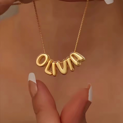 Collar letras burbuja - Eterna Huella