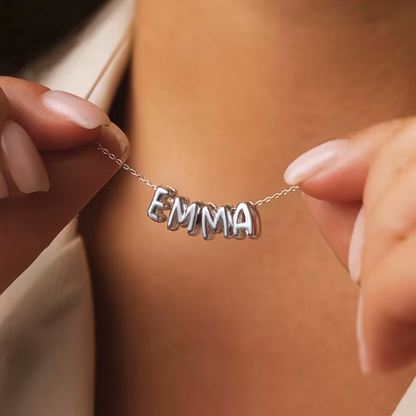 Collar letras burbuja - Eterna Huella