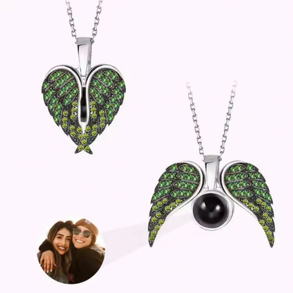 Collar alas de ángel con foto personalizada - Eterna Huella
