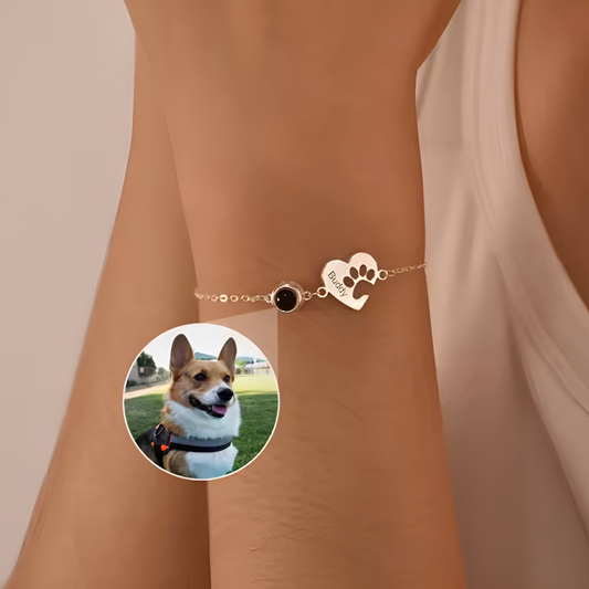 Pulsera Corazón Huella con foto proyectada - Eterna Huella
