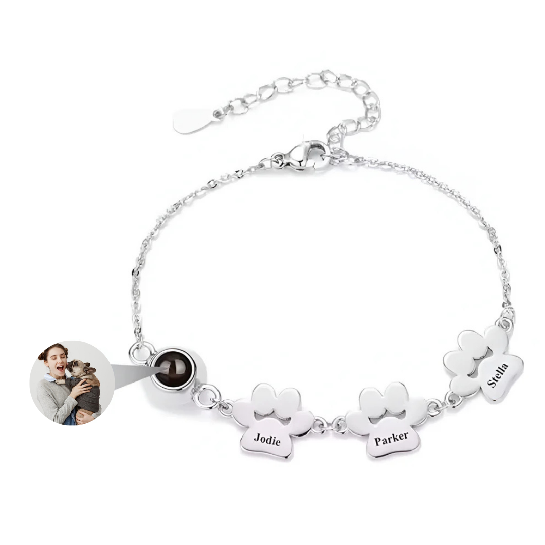 Pulsera varias huellas con foto y nombre - Eterna Huella
