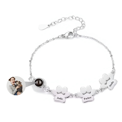 Pulsera varias huellas con foto y nombre - Eterna Huella