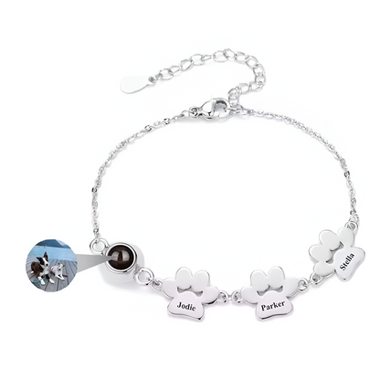 Pulsera varias huellas con foto y nombre - Eterna Huella