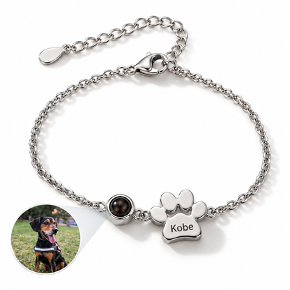 Pulsera huella con nombre y foto