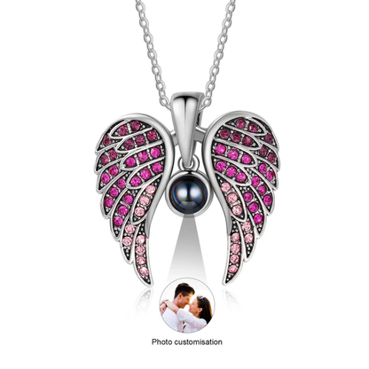 Collar alas de ángel con foto personalizada - Eterna Huella