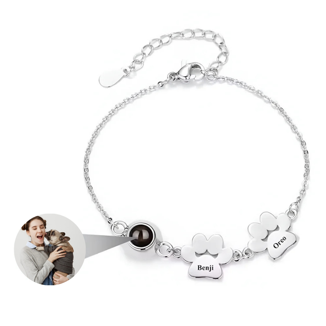 Pulsera varias huellas con foto y nombre - Eterna Huella