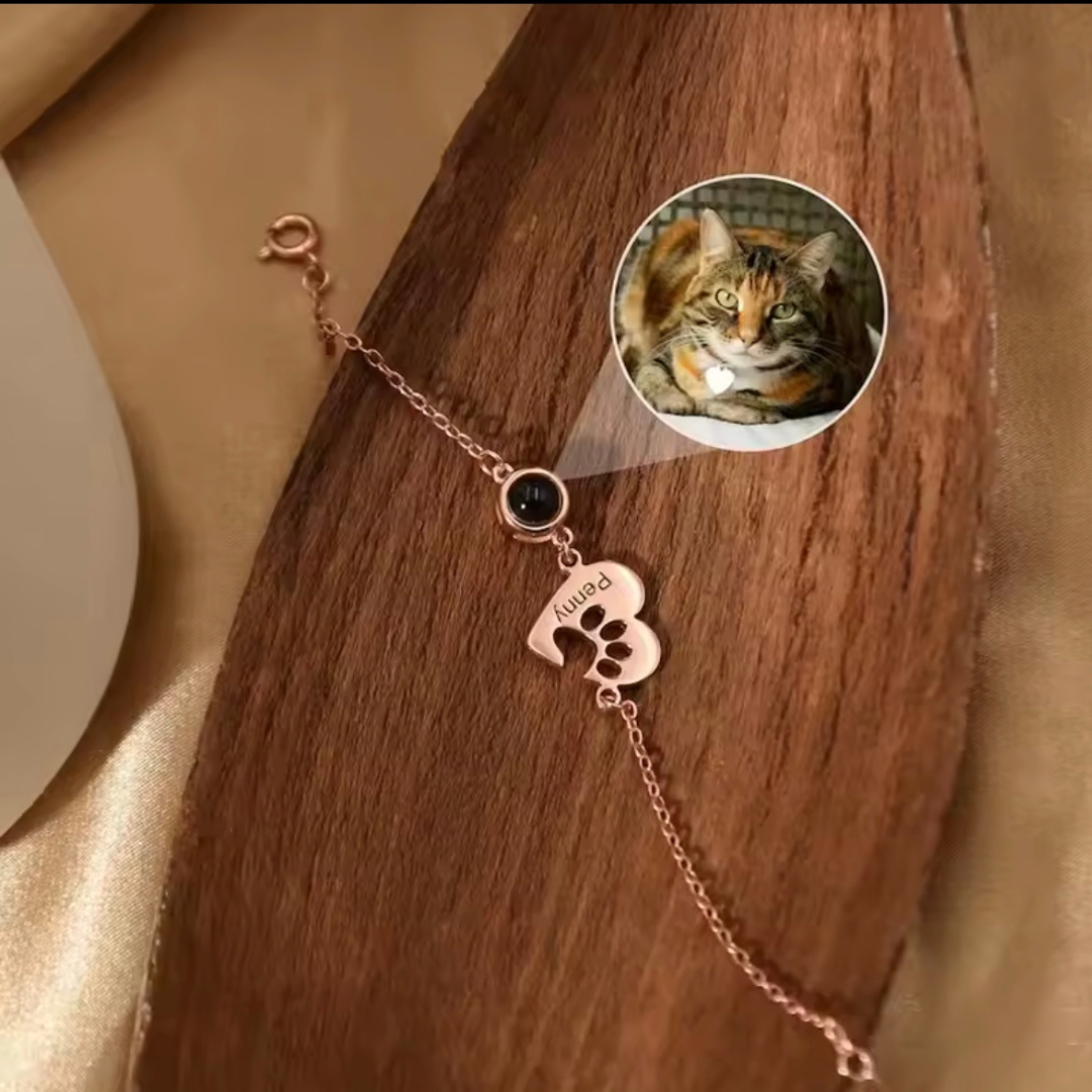 Pulsera Corazón Huella con foto proyectada - Eterna Huella