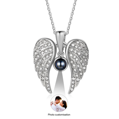 Collar alas de ángel con foto personalizada - Eterna Huella