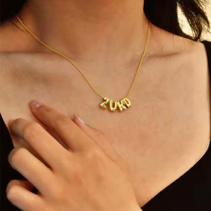 Collar letras burbuja - Eterna Huella