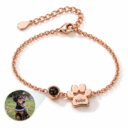 Pulsera huella con nombre y foto