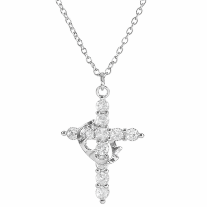 Collar cruz con corona - Eterna Huella