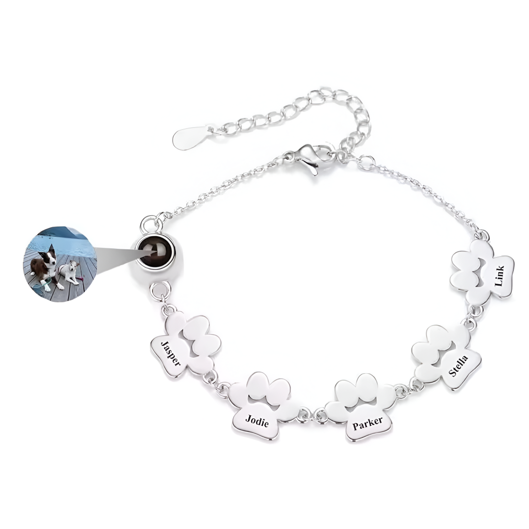 Pulsera varias huellas con foto y nombre - Eterna Huella