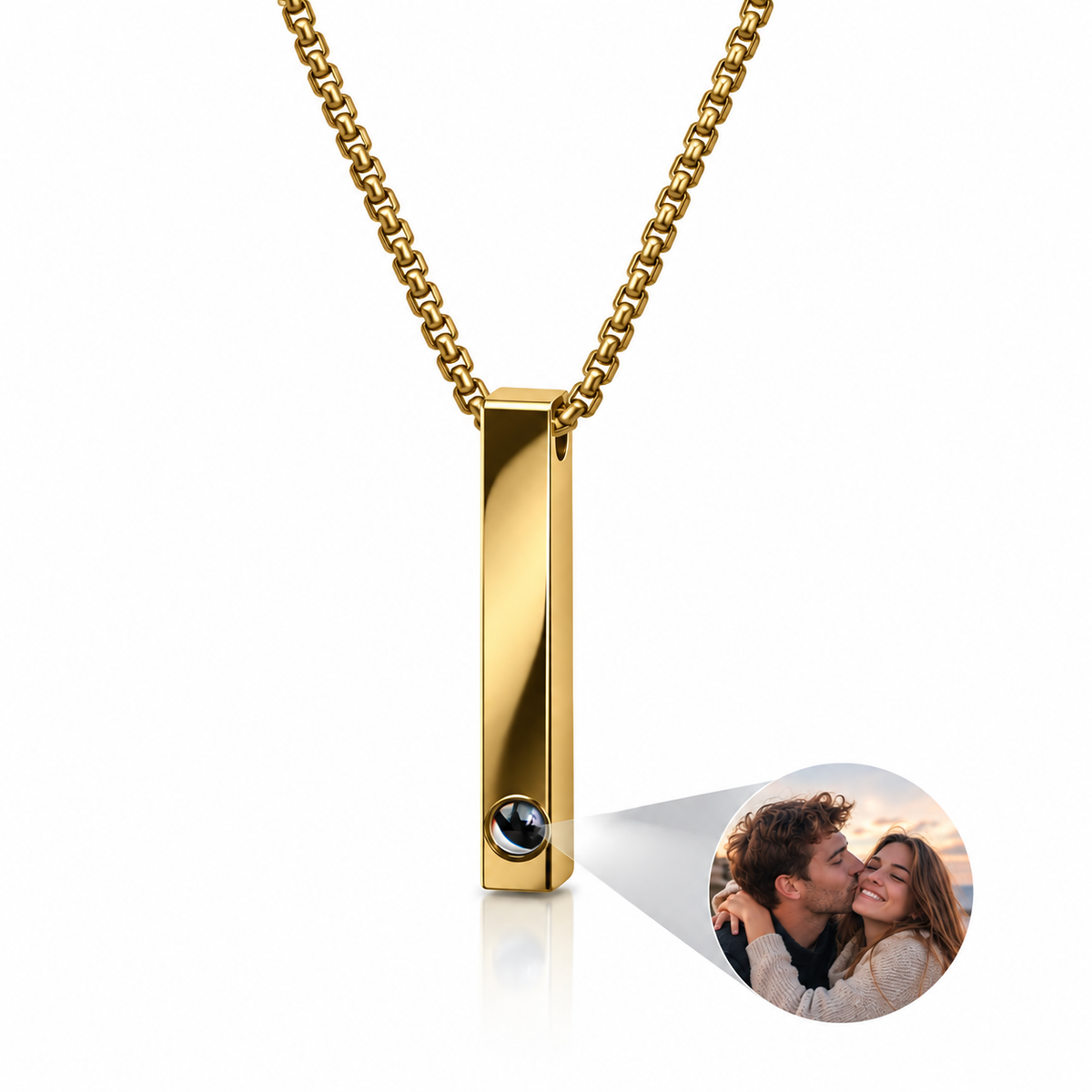 Collar barra con foto personalizada