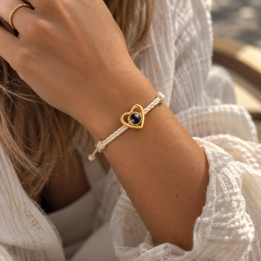 Pulsera corazón con foto personalizada