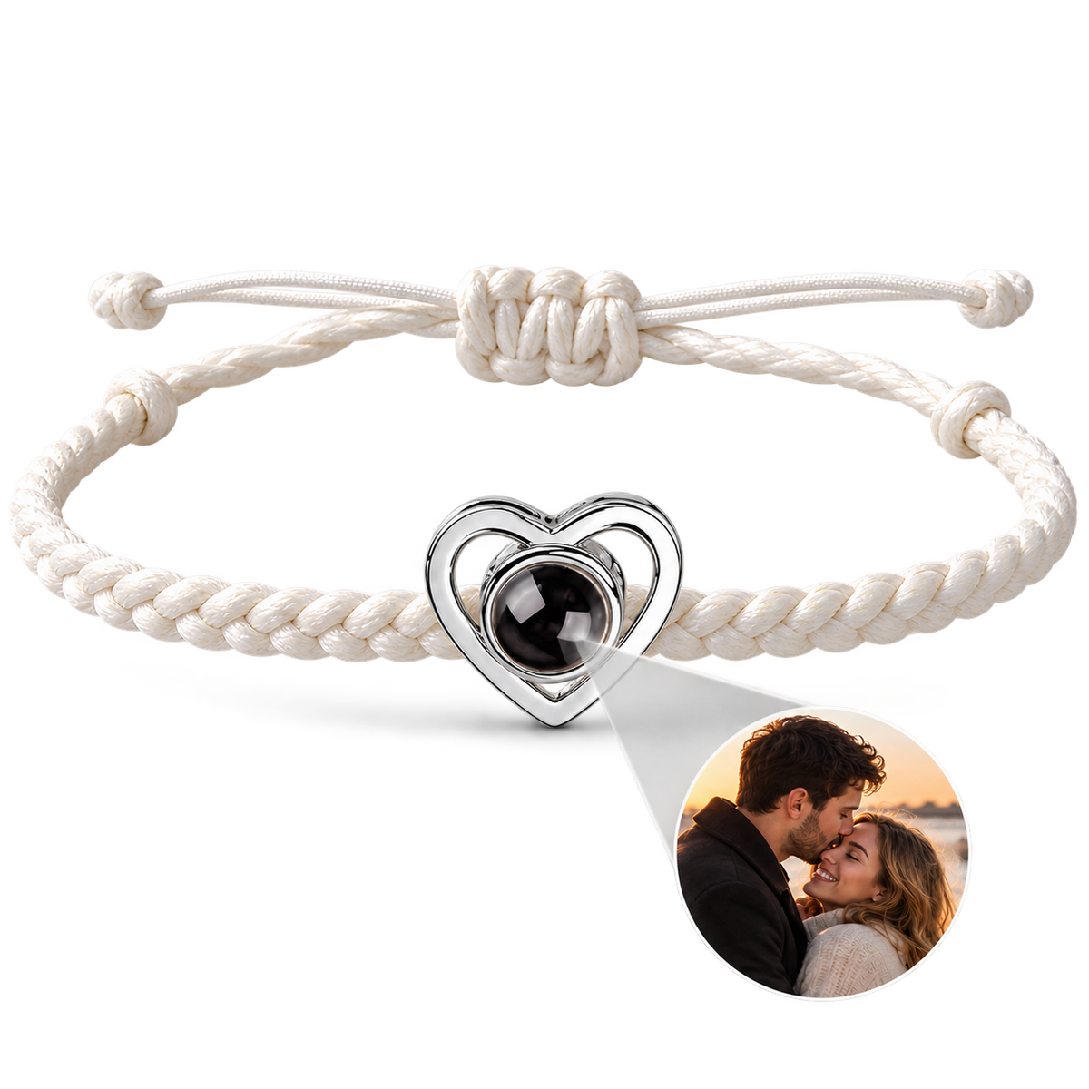 Pulsera corazón con foto personalizada