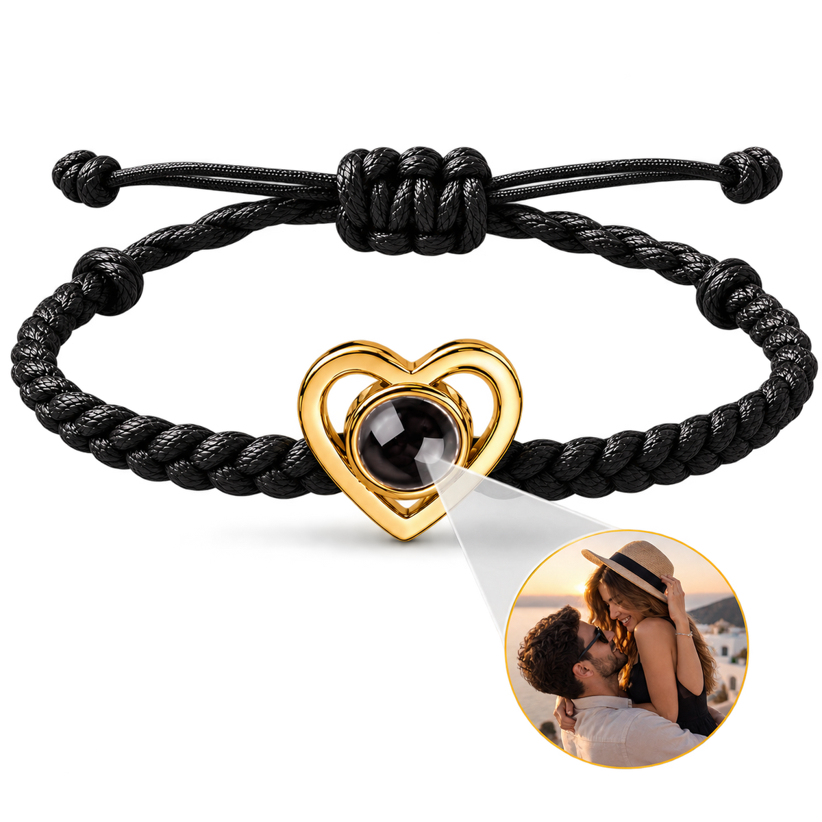 Pulsera corazón con foto personalizada