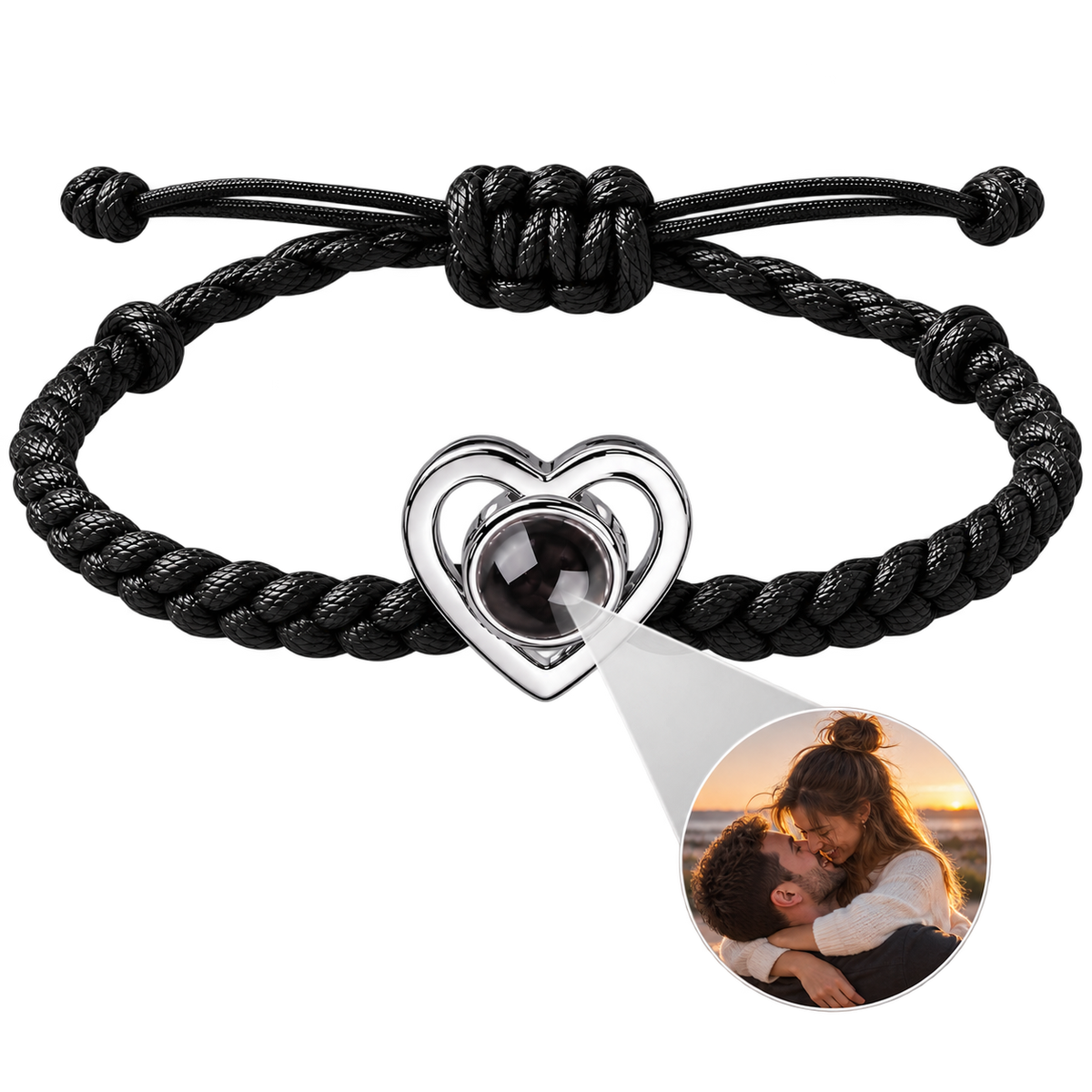 Pulsera corazón con foto personalizada