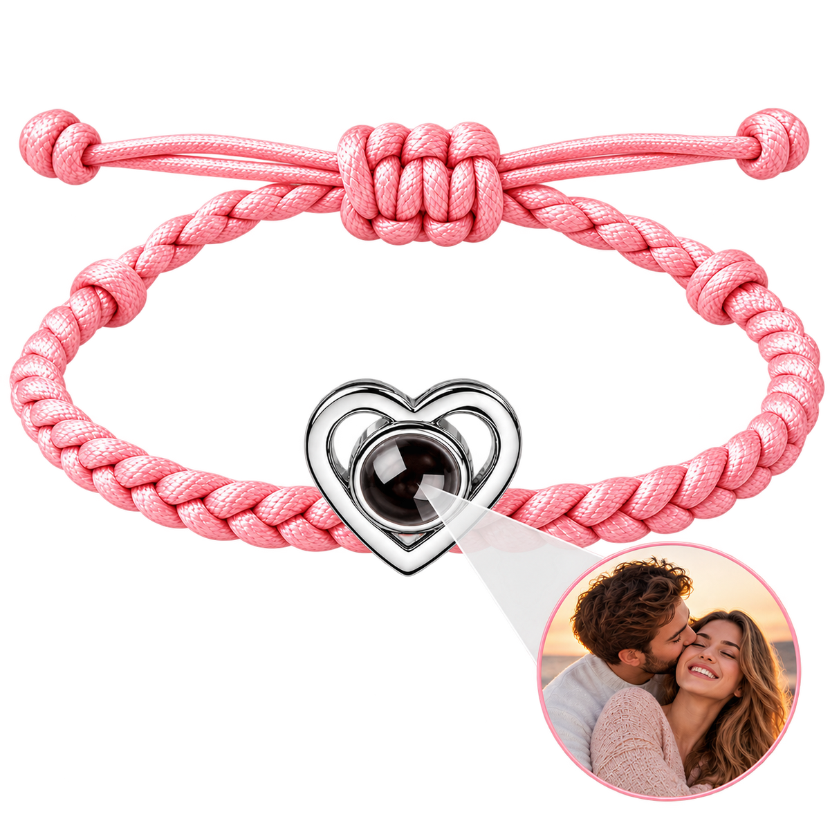 Pulsera corazón con foto personalizada